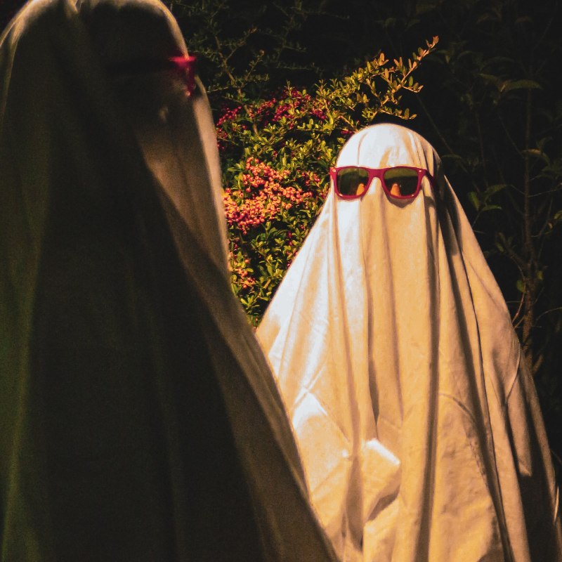 Ghost costume wearing sunglasses - Halloween Costumes wearing glasses
